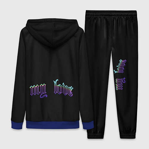 Женский костюм Сердечко левой рукой - неоновый рентген / 3D-Синий – фото 2