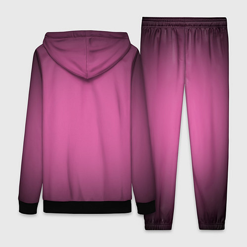 Женский костюм Розовый фон с черной виньеткой / 3D-Черный – фото 2