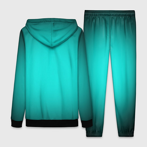 Женский костюм Бирюзовый градиент / 3D-Черный – фото 2