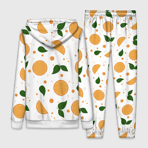 Женский костюм Апельсины с листьями / 3D-Белый – фото 2