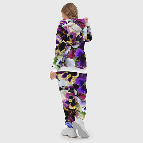 Женский костюм Красивые анютины глазки / 3D-Белый – фото 5