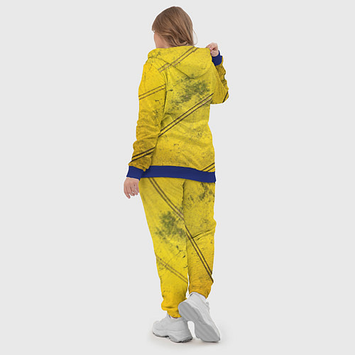 Женский костюм Абстрактная ярко-золотая текстура / 3D-Синий – фото 5