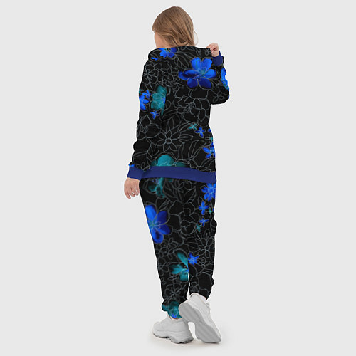 Женский костюм Неоновые цветы / 3D-Синий – фото 5