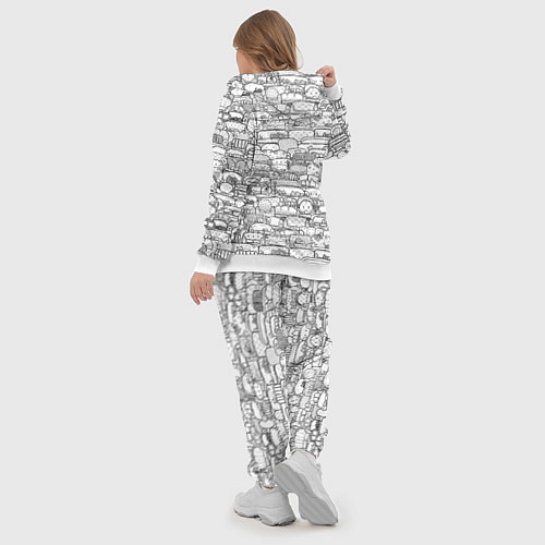 Женский костюм Раскраска диваны / 3D-Белый – фото 5