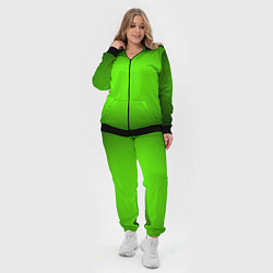 Женский 3D-костюм Кислотный зеленый с градиентом, цвет: 3D-черный — фото 2