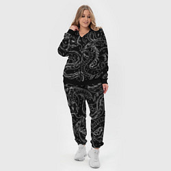 Женский 3D-костюм Дракон - унесенные призраками: тату на черном, цвет: 3D-черный — фото 2