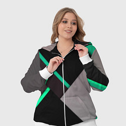 Женский 3D-костюм Спортивная геометрия линии, цвет: 3D-белый — фото 2