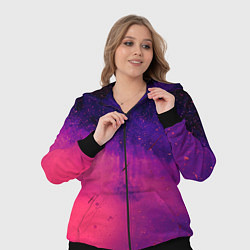 Женский 3D-костюм Фиолетовый космос, цвет: 3D-черный — фото 2