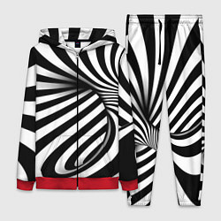 Женский 3D-костюм Оптические иллюзии зебра, цвет: 3D-красный
