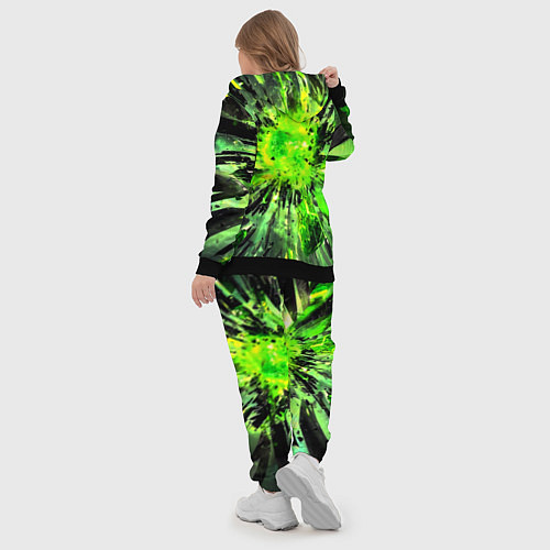 Женский костюм Fractal green explosion / 3D-Черный – фото 5