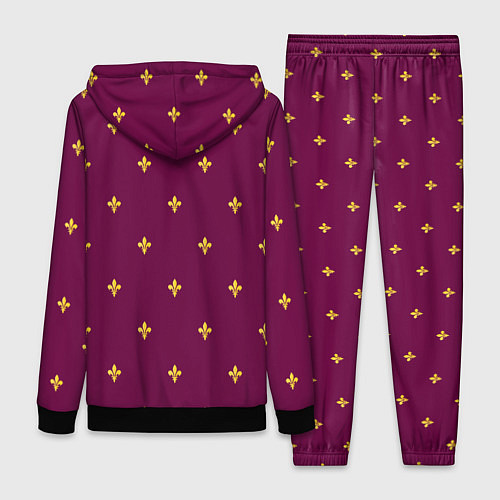 Женский костюм Геральдическая лилия на пурпурном фоне / 3D-Черный – фото 2