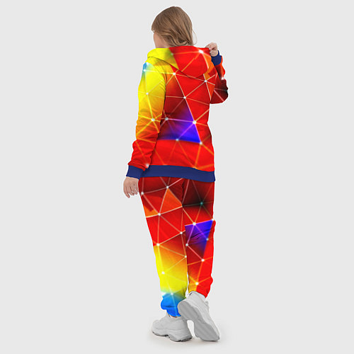 Женский костюм Digital triangle abstract / 3D-Синий – фото 5