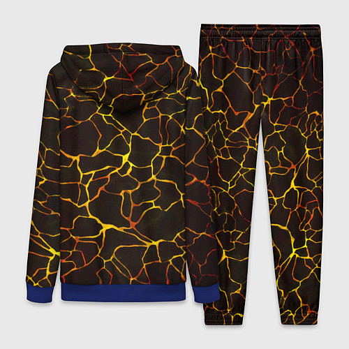 Женский костюм Растресканная поверхность магмы / 3D-Синий – фото 2