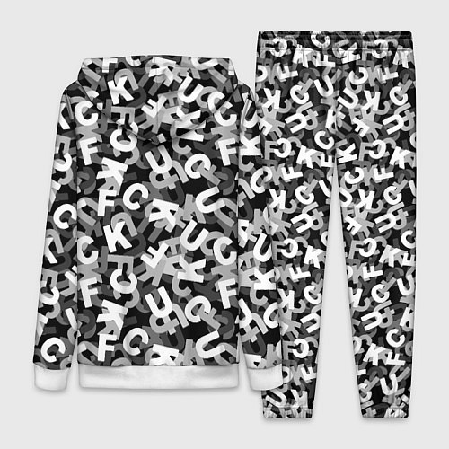 Женский костюм Fuck - буквы / 3D-Белый – фото 2