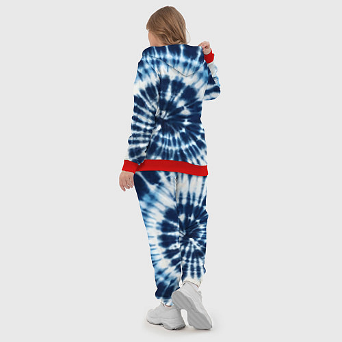 Женский костюм Эффект тай дай - размытый синий узор / 3D-Красный – фото 5