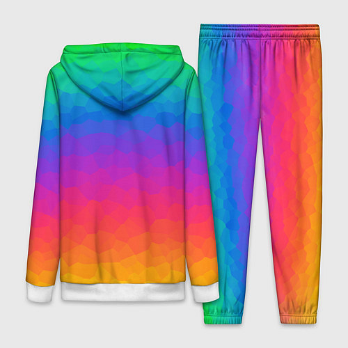 Женский костюм Радужный цвет полигонов / 3D-Белый – фото 2