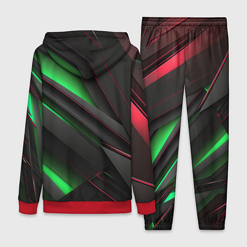 Женский костюм Объемная текстура с зеленым свечением / 3D-Красный – фото 2