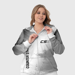 Женский 3D-костюм Counter Strike 2 glitch на светлом фоне: надпись,, цвет: 3D-белый — фото 2