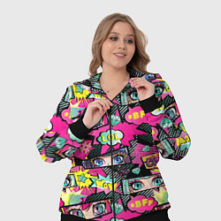 Женский 3D-костюм Глаза аниме-девушки: cool pattern, цвет: 3D-черный — фото 2