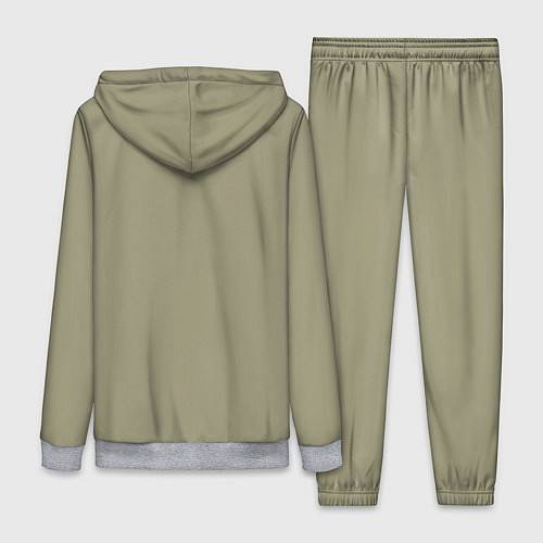 Женский костюм Зеленый тренд без принта / 3D-Меланж – фото 2