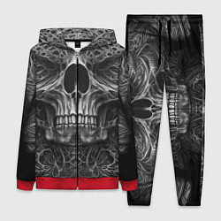 Женский 3D-костюм Череп в стиле Гигера, цвет: 3D-красный