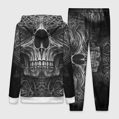 Женский костюм Череп в стиле Гигера / 3D-Белый – фото 2