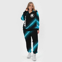 Женский 3D-костюм Skoda неоновые лампы, цвет: 3D-черный — фото 2