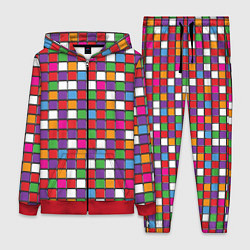 Женский 3D-костюм Color cubes, цвет: 3D-красный