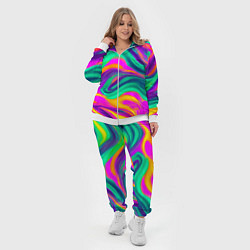 Женский 3D-костюм Градиентные цветные волны, цвет: 3D-белый — фото 2