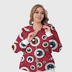 Женский 3D-костюм Множество жутких глаз, цвет: 3D-белый — фото 2