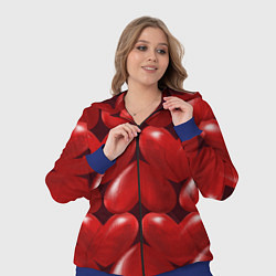 Женский 3D-костюм Red hearts, цвет: 3D-синий — фото 2