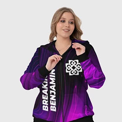 Женский 3D-костюм Breaking Benjamin violet plasma, цвет: 3D-черный — фото 2