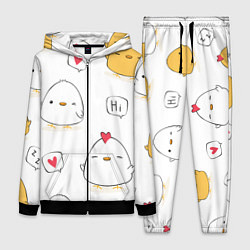 Женский 3D-костюм Привет цыпленок, цвет: 3D-черный