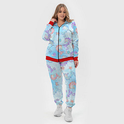 Женский 3D-костюм Морские коньки - паттерн, цвет: 3D-красный — фото 2