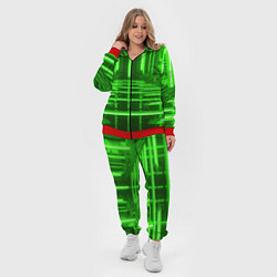 Женский 3D-костюм Зеленые световые объекты, цвет: 3D-красный — фото 2