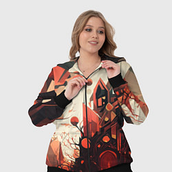 Женский 3D-костюм Красный город, цвет: 3D-черный — фото 2