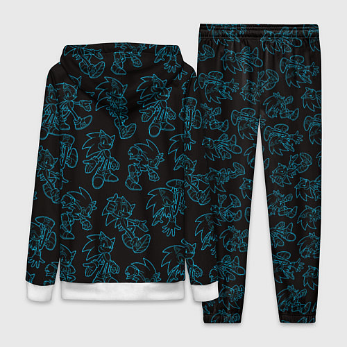 Женский костюм Соник паттерн / 3D-Белый – фото 2