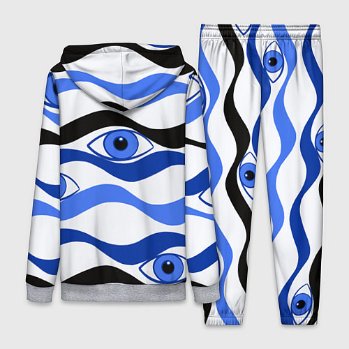 Женский костюм Глазки плывущие в голубых волнах / 3D-Меланж – фото 2