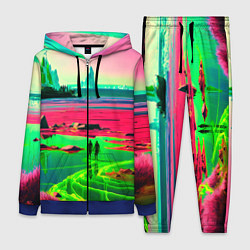 Женский 3D-костюм Кислотный мир, цвет: 3D-синий