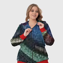 Женский 3D-костюм Пиксельный узор, цвет: 3D-красный — фото 2