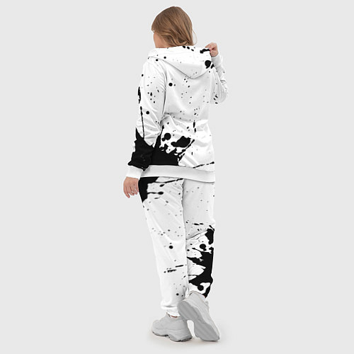 Женский костюм Die Antwoord и рок символ на светлом фоне / 3D-Белый – фото 5