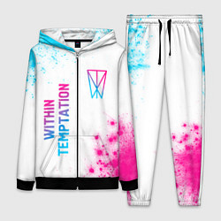 Женский костюм Within Temptation neon gradient style: надпись, си