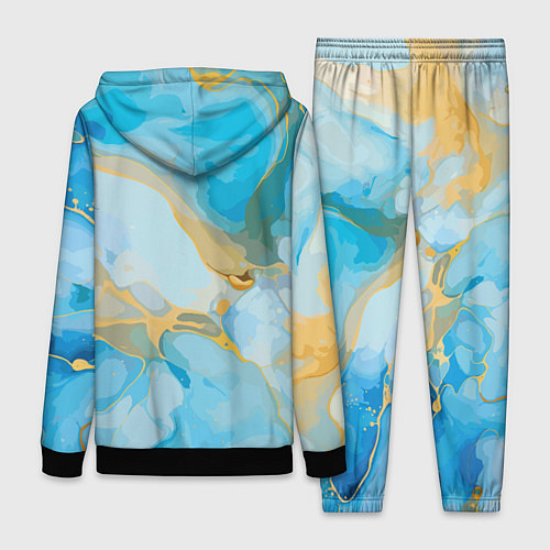 Женский костюм Лазурь с золотом / 3D-Черный – фото 2