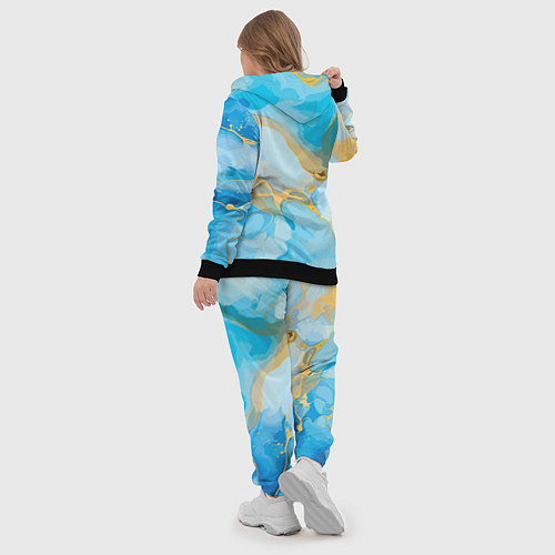 Женский костюм Лазурь с золотом / 3D-Черный – фото 5