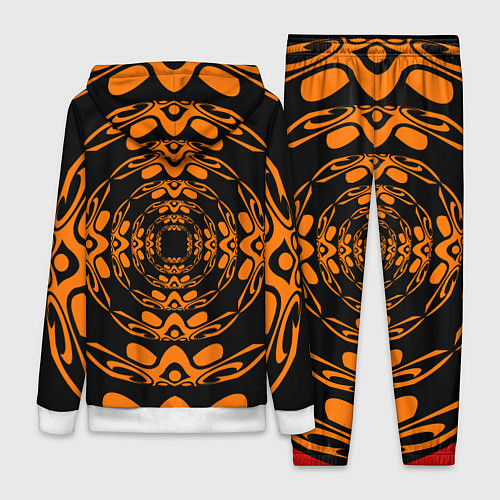 Женский костюм Черно-рыжий узор / 3D-Белый – фото 2