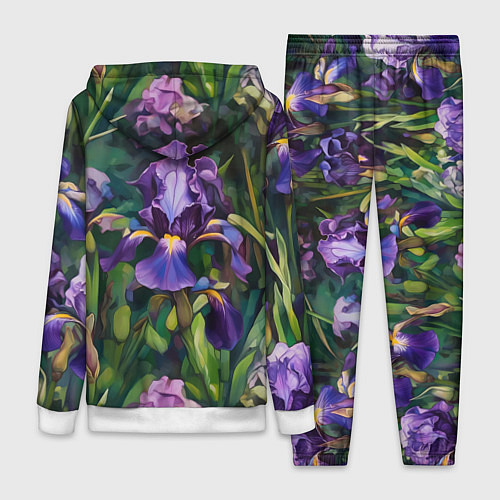 Женский костюм Ирисы паттерн / 3D-Белый – фото 2