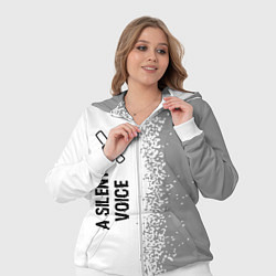 Женский 3D-костюм A Silent Voice glitch на светлом фоне: по-вертикал, цвет: 3D-белый — фото 2