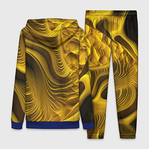 Женский костюм Объемная желтая текстура / 3D-Синий – фото 2