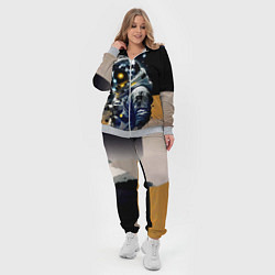 Женский 3D-костюм Космонавт в скафандре - набросок, цвет: 3D-меланж — фото 2