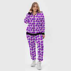 Женский 3D-костюм Ретро звёзды фиолетовые, цвет: 3D-черный — фото 2